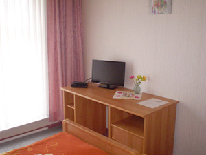 Zimmer mit Satelliten-TV und Telefon Flachbildschirm-TV