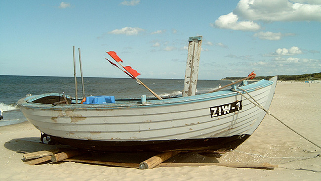 Boot am Strand