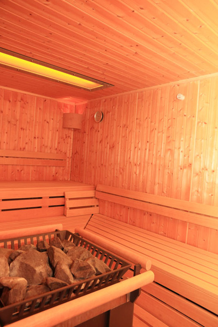Sauna im Wellnessbereich