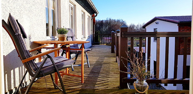 Balkon der kleinen Ferienwohnung