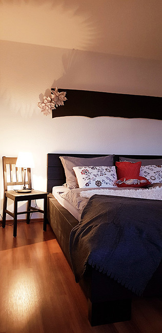 Schlafzimmer in der kleinen Fewo