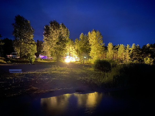 Campingplatz am Abend