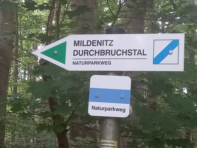 Schild Durchbruchstal