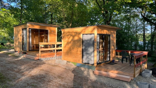 Seehütte an Land