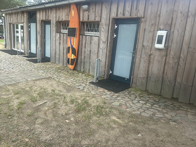 Sanitärhaus auf dem Campingplatz Dreenkrögen