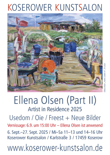 Ellena Olsen - Artist in Residence 2025 - Usedom / Greifswalder Oie / Freest + Neue Bilder
