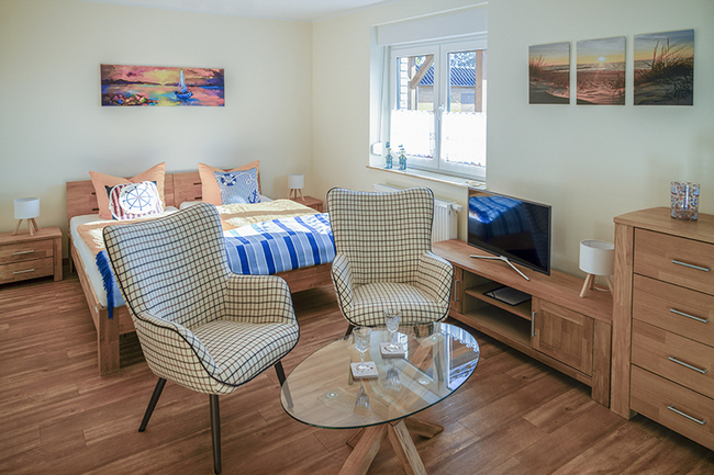 1-Raum-Ferienwohnung Doppelbett