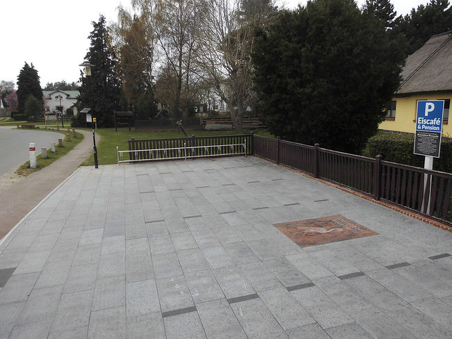 Parkplatz an der Pension