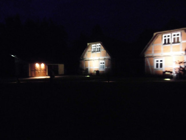 Pension bei Nacht