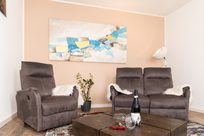 Wohnzimmer Hafenblick